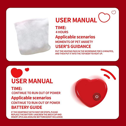 Perfect for Puppy Packs: Heartbeat Toy with Warmer and Pacifier- Single