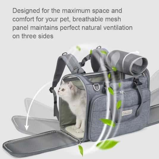 Truelove Premium 420D Polyester Water-Resistant Outdoor Pet Carrier