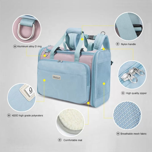 Truelove Premium 420D Polyester Water-Resistant Outdoor Pet Carrier