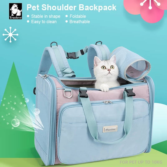 Truelove Premium 420D Polyester Water-Resistant Outdoor Pet Carrier