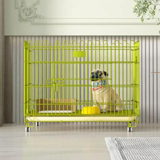 Puppy Playpen with Adjustable Floor, Wheels, and Hygiene Features