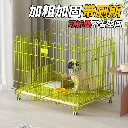 Puppy Playpen with Adjustable Floor, Wheels, and Hygiene Features